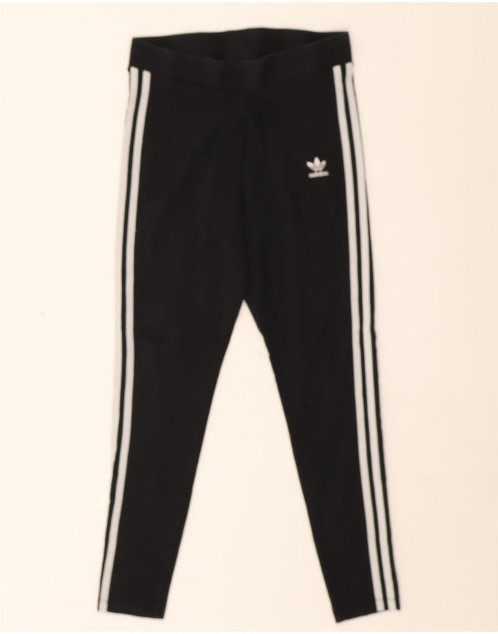 Leggings Adidas Femininas UK 8 Pequenas Algodão Preto
