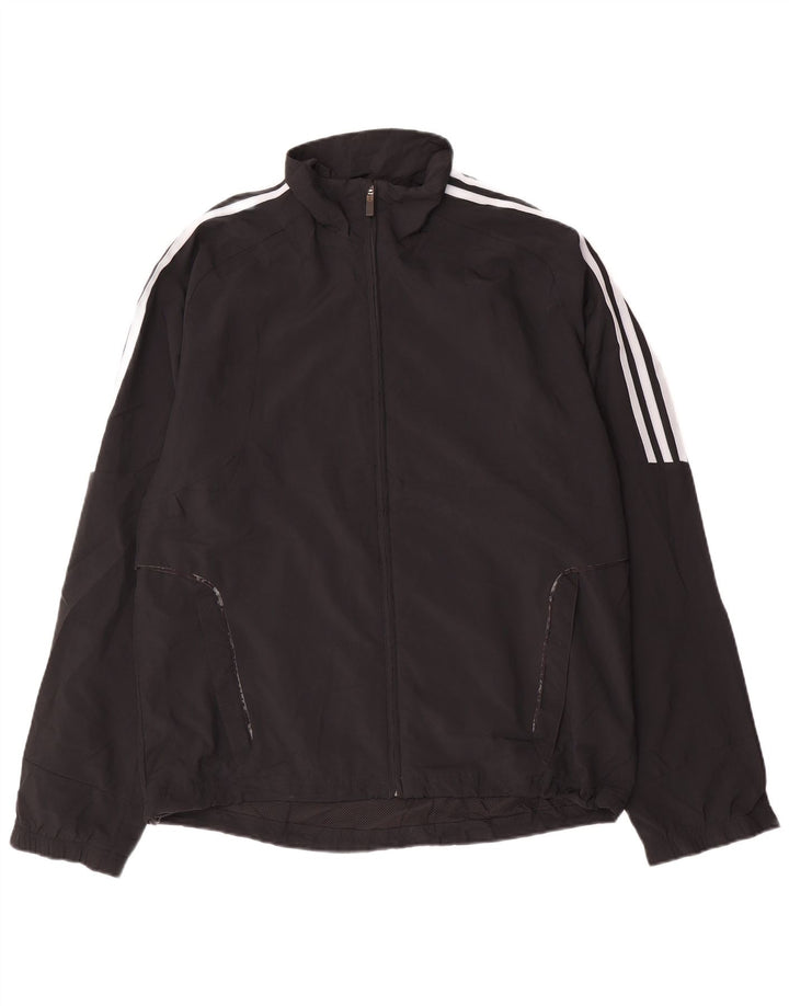 Adidas Mens Climalite Tracksuit Top Jaqueta Médio Preto Colorblock