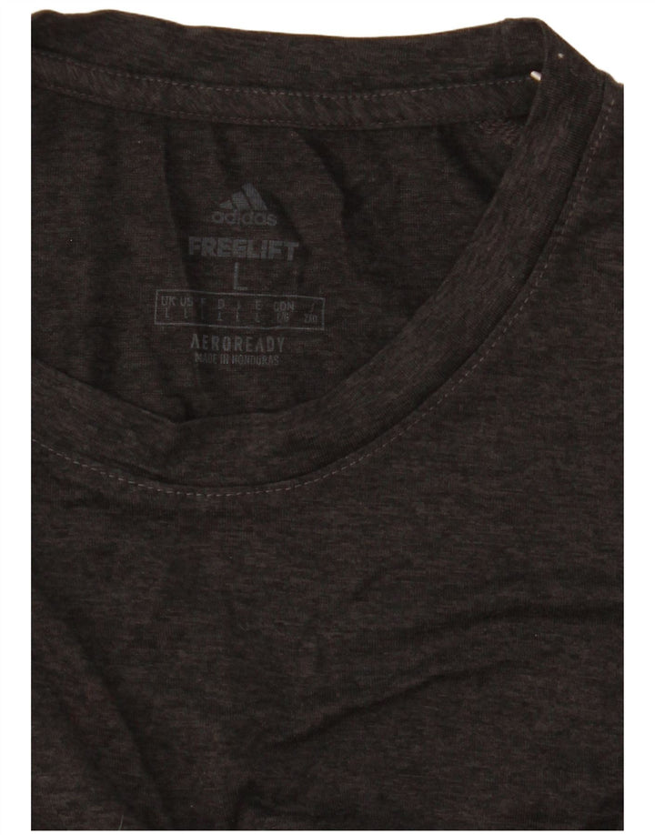Camiseta Adidas Masculina Aeroready Graphic Top Grande Cinza