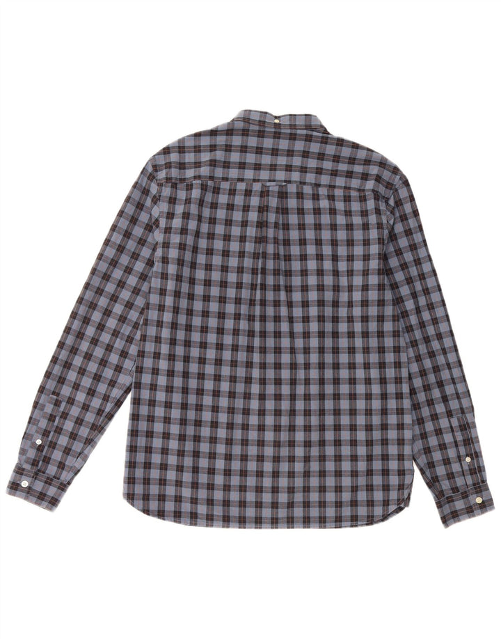 Camisa masculina LYLE & SCOTT grande algodão xadrez azul marinho