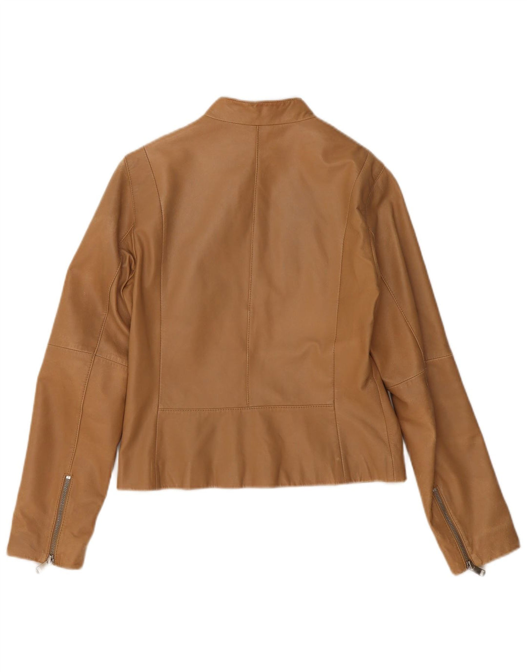 Jaqueta de couro feminina Tommy Hilfiger Reino Unido 14 couro marrom médio