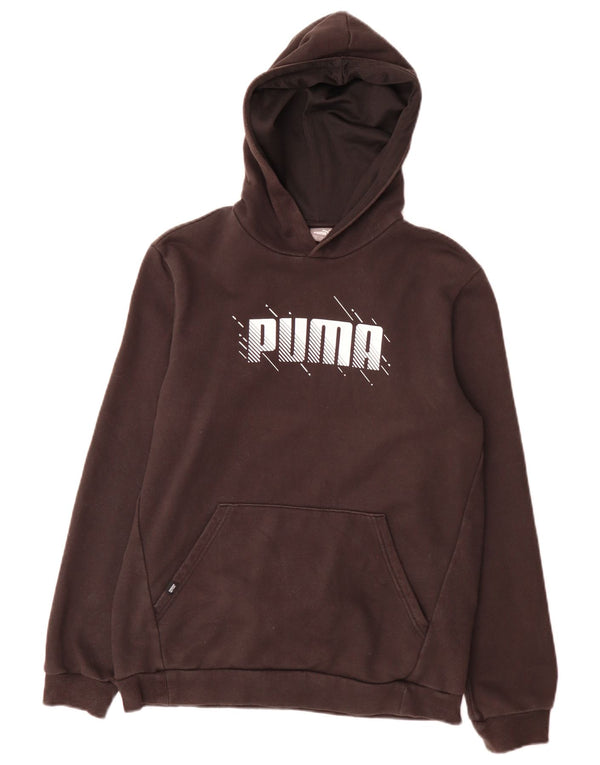 Jumper com capuz gráfico Puma Boys 15-16 anos preto algodão