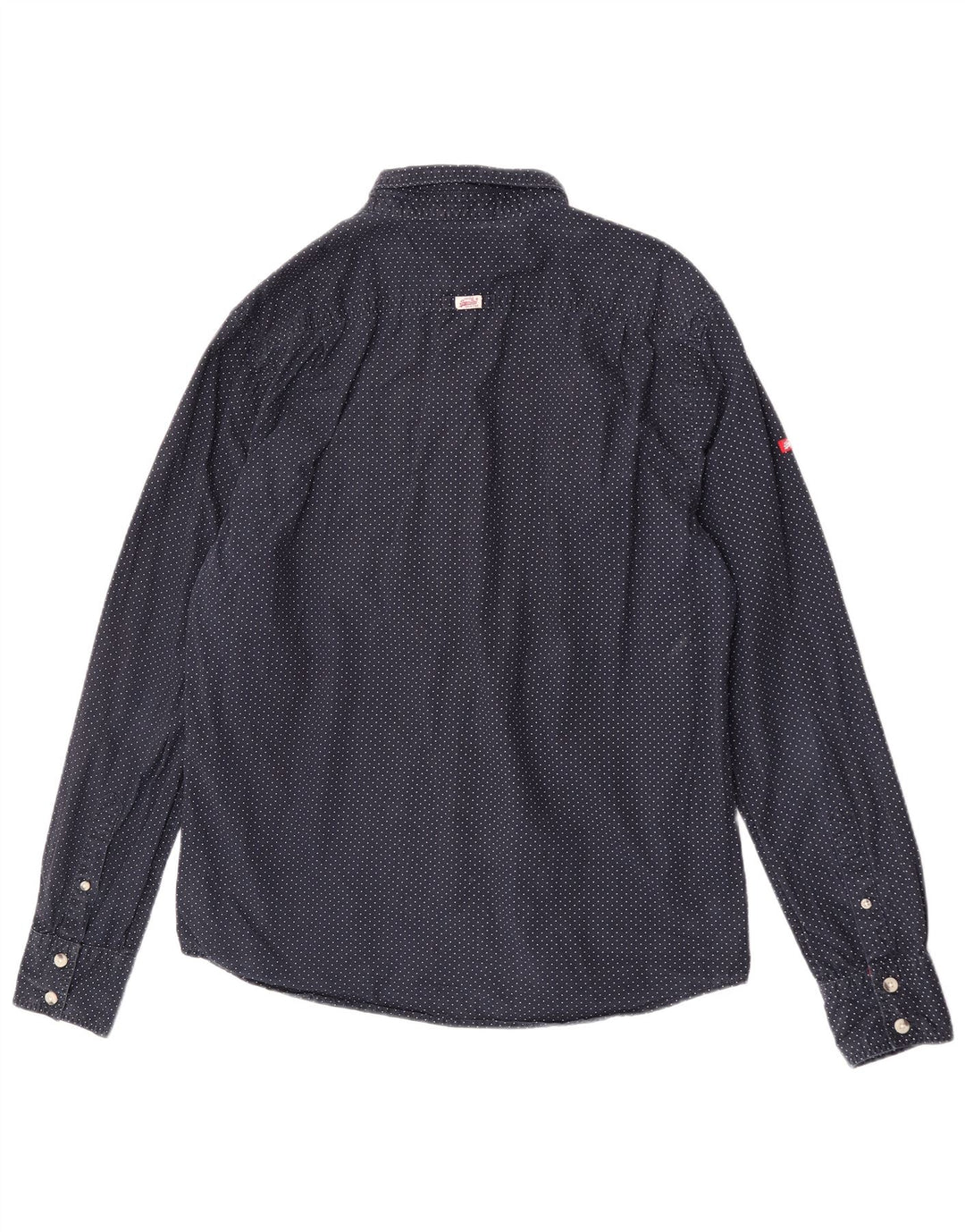 Camisa masculina Superdry 2XL algodão com bolinhas azul marinho