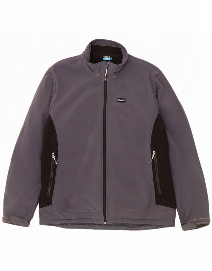 Jaqueta corta-vento masculina Brugi UK 44 2XL poliéster cinza