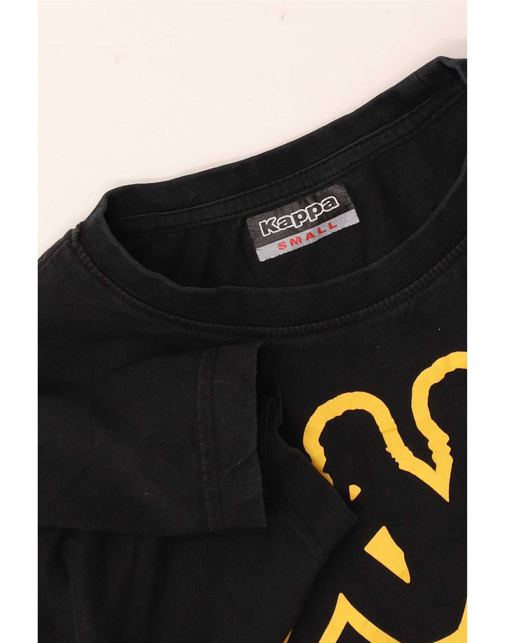 Camiseta gráfica masculina Kappa Top pequeno preto