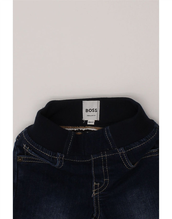Hugo Boss Baby Boys Gráfico Straight Jeans 3-6 Meses W18 L8 Azul Algodão