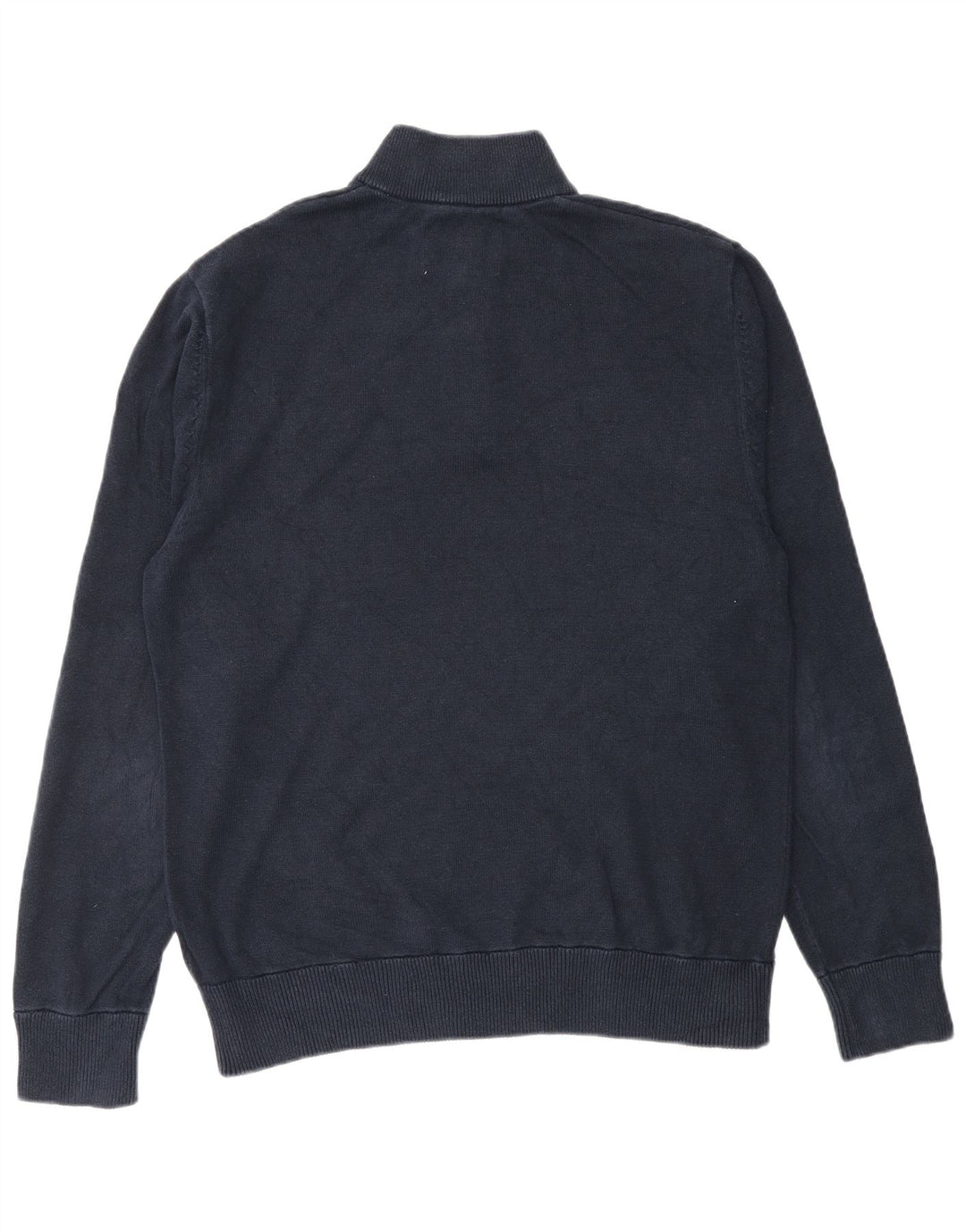 Suéter masculino Jack Wills com zíper e gola grande de algodão azul marinho