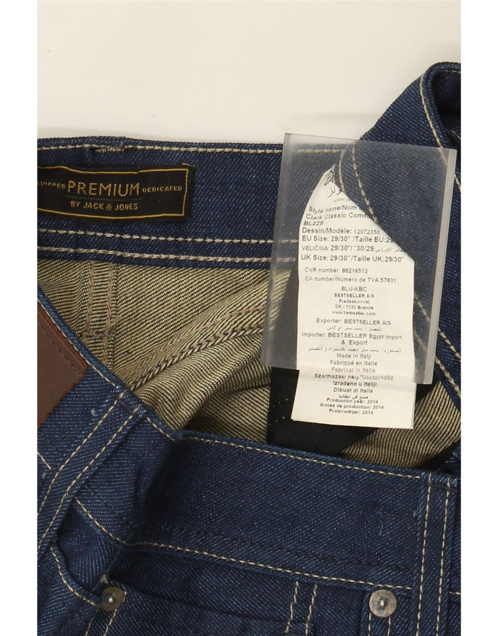 Jack & Jones Calça jeans reta masculina W29 L30 algodão azul