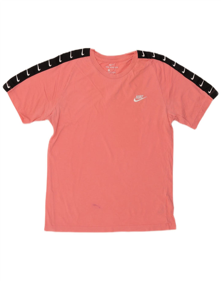 Camiseta gráfica masculina NIKE Top pequeno algodão rosa