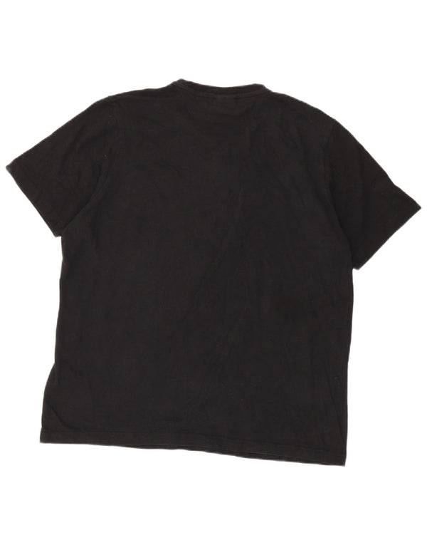 Ellesse Camiseta Masculina Top Grande Algodão Preto