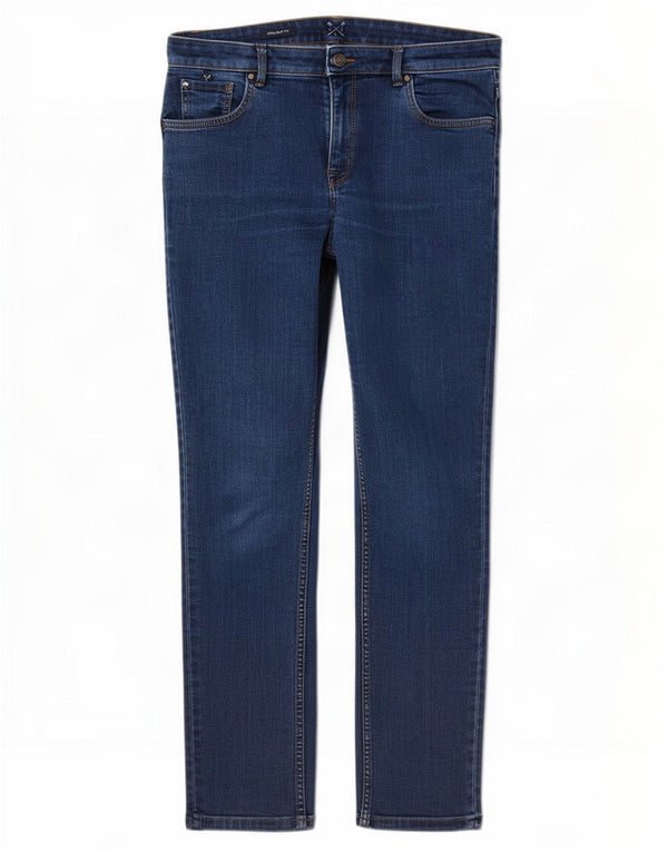 Crew Clothing Womens Straight Jeans UK 12 Médio W32 L27 Azul Marinho Algodão