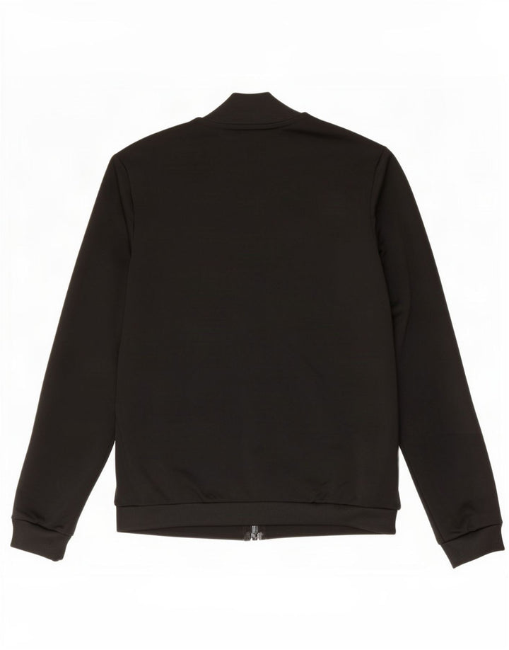 Adidas Womens Tracksuit Top Jacket UK 12/14 Médio Preto Poliéster