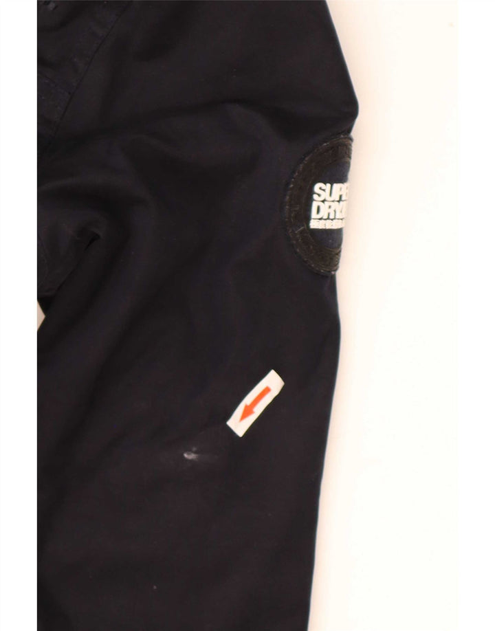 Jaqueta corta-vento feminina Superdry Windparka com capuz Reino Unido 14 médio azul marinho
