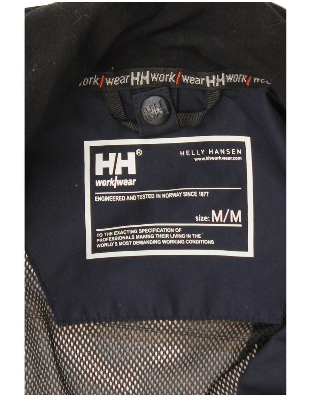 Jaqueta de chuva masculina Helly Hansen com capuz Reino Unido 38 azul marinho médio