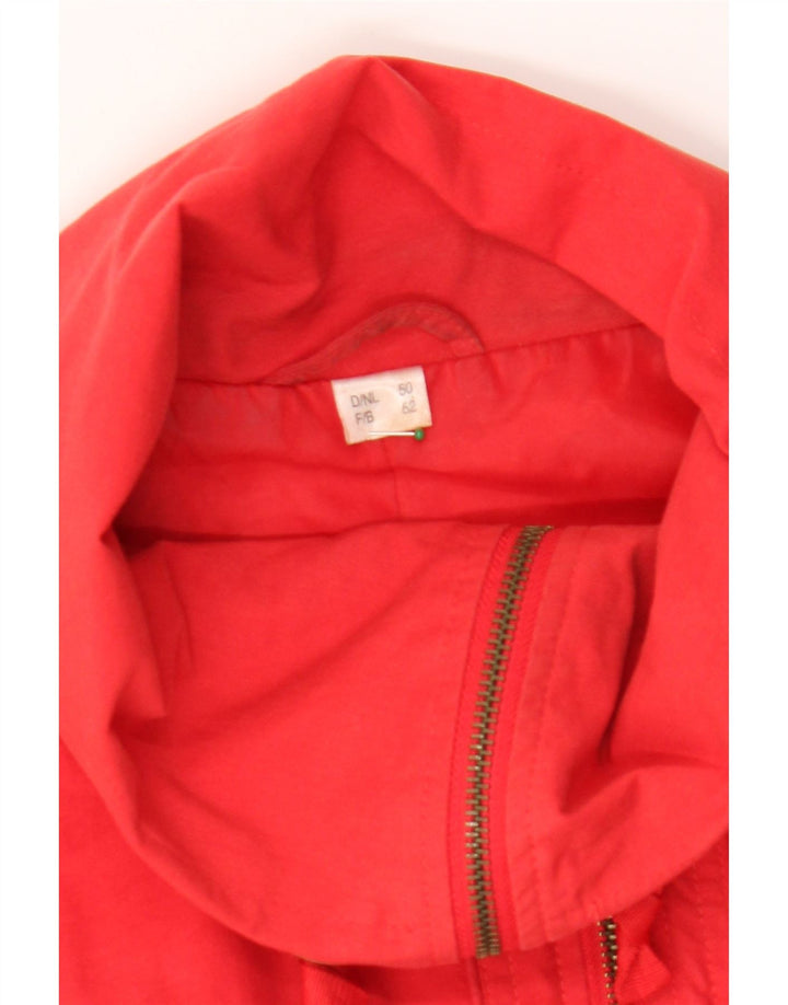 VINTAGE Womens Bomber Jacket IT 52 2XL Red Cotton Vintage Vintage and Second-Hand Vintage from Messina Hembry 