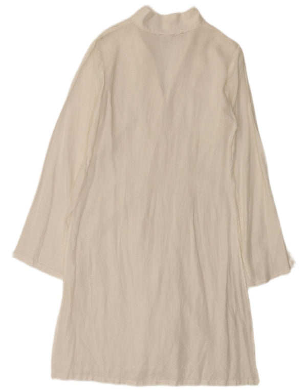 Vestido camisa feminino Naracamicie UK 12 médio branco