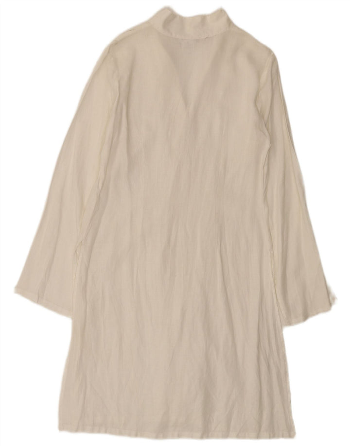 Vestido camisa feminino Naracamicie UK 12 médio branco