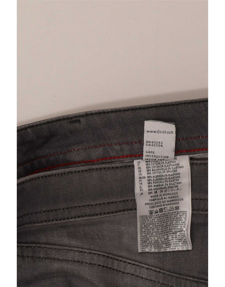 Jeans retos masculinos Diesel W30 L30 algodão cinza