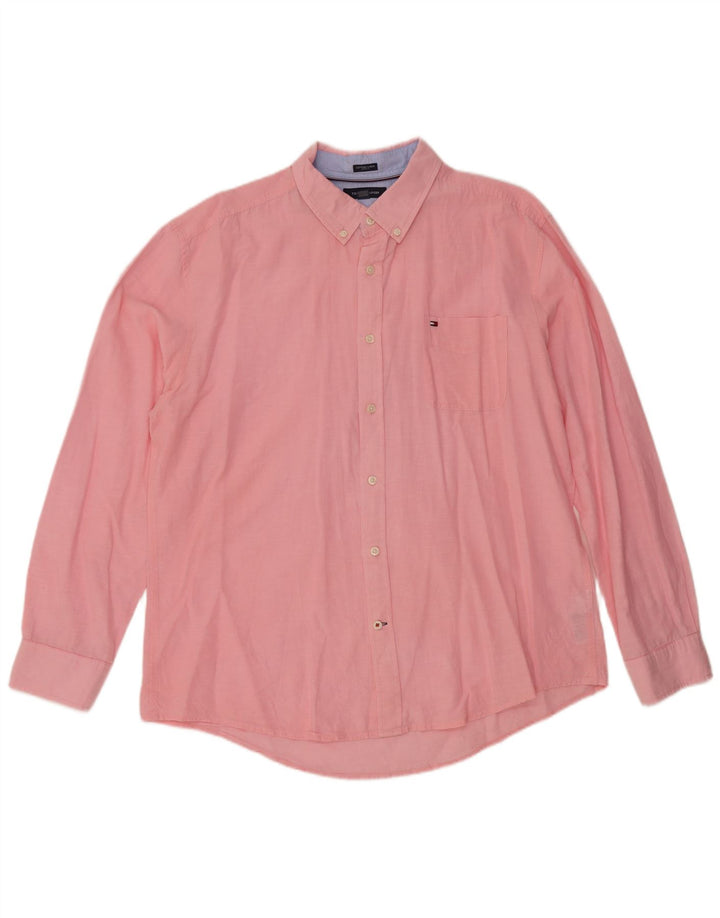 Camisa masculina TOMMY HILFIGER XL algodão rosa