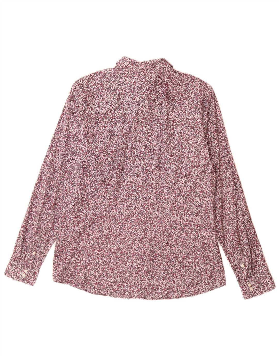 Camisa elástica feminina Eddie Bauer UK 14 grande algodão floral multicolorido