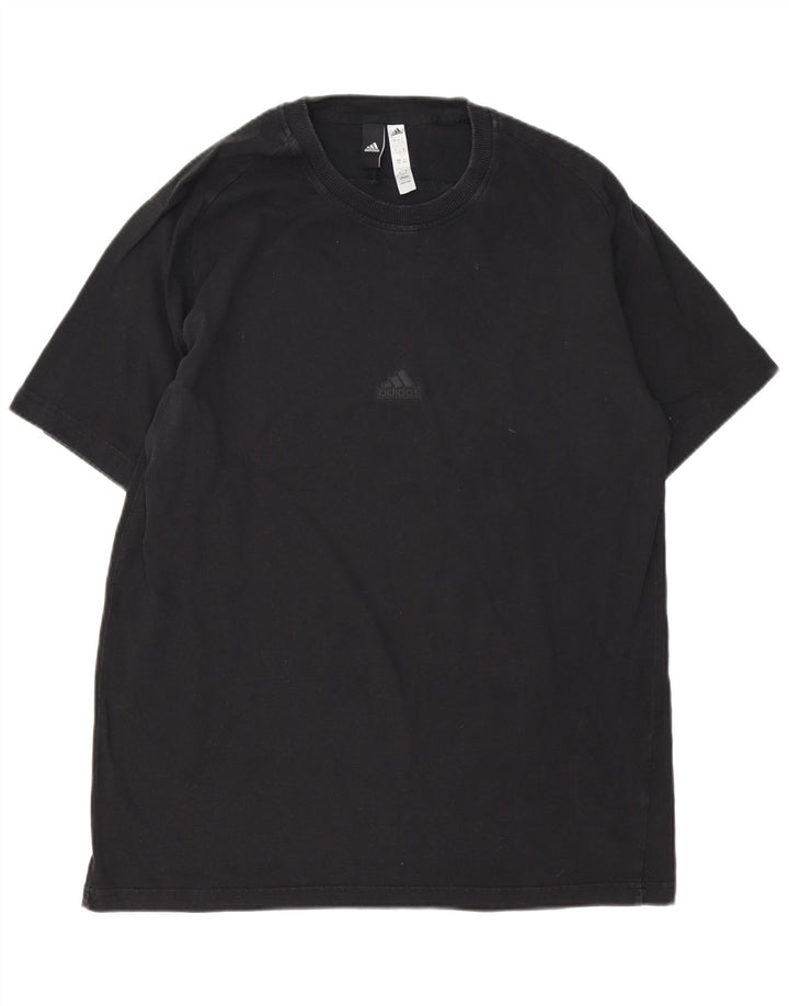 Camiseta masculina Adidas grande algodão preto