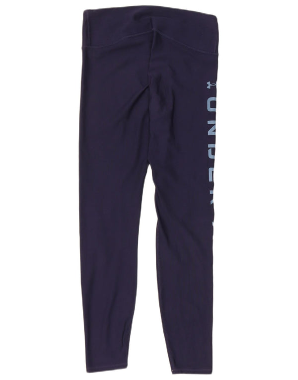 Under Armour Womens Heat Gear Graphic Leggings Reino Unido 12 Médio Azul Marinho