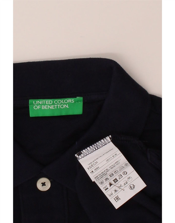 BENETTON Mens Polo Shirt XS Navy Blue Cotton Vintage Benetton and Second-Hand Benetton from Messina Hembry 