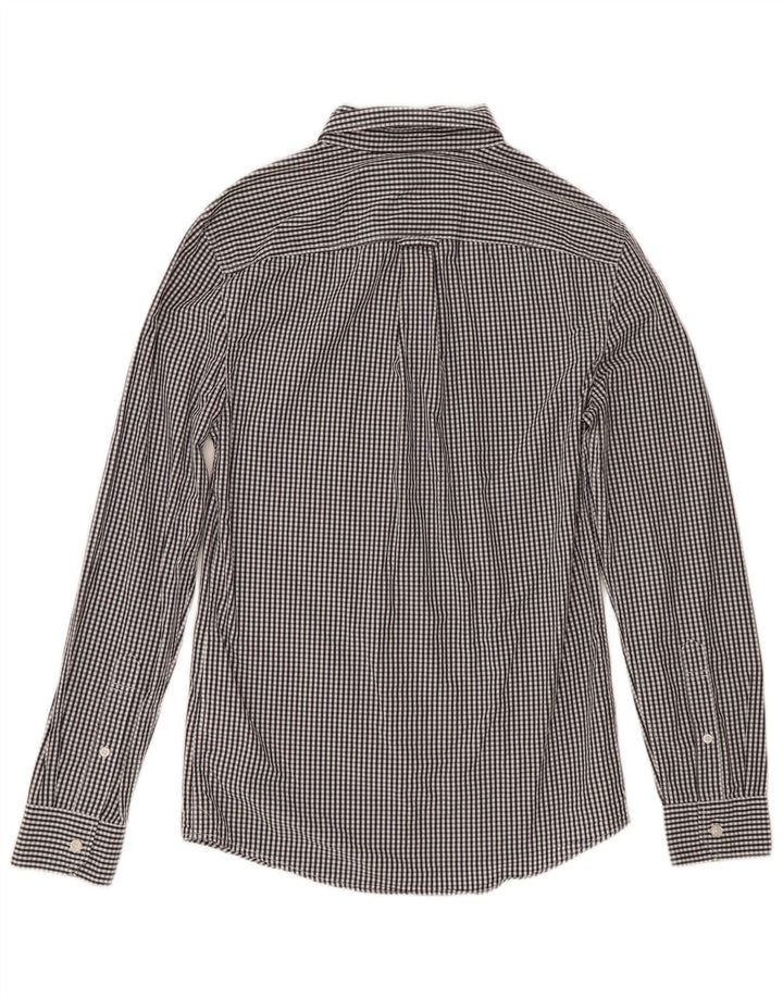 Camisa masculina de ajuste clássico Jack Wills XS preto algodão guingão