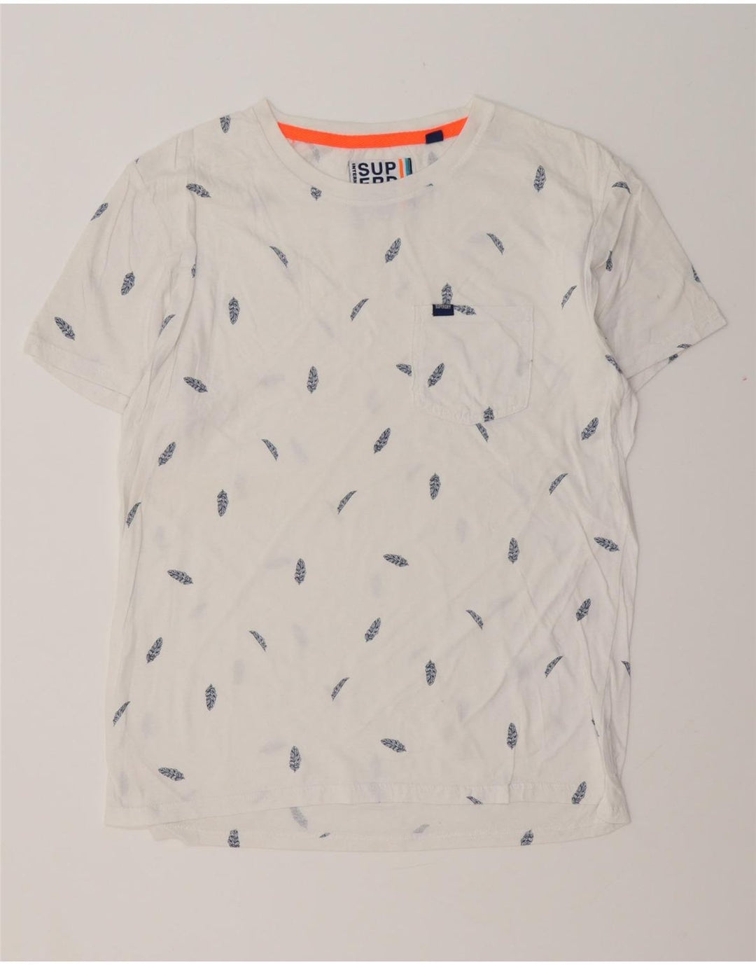 Camiseta gráfica masculina SUPERDRY grande branca