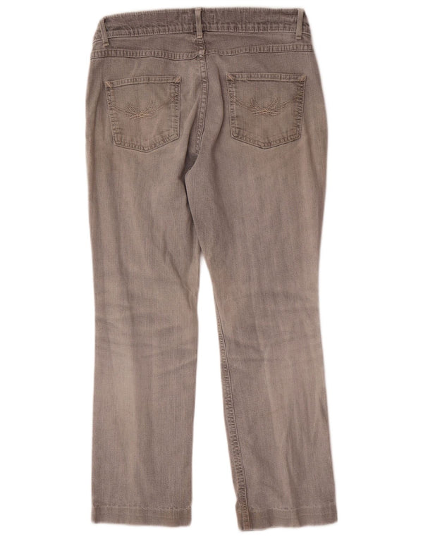 Jeans retos femininos Marks & Spencer Reino Unido 12 médio W30 L26 algodão cinza