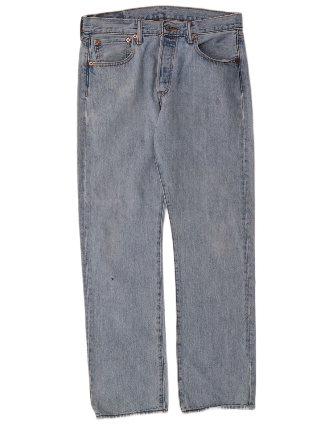 Levi's Masculino 501 Straight Jeans W33 L32 Azul Algodão