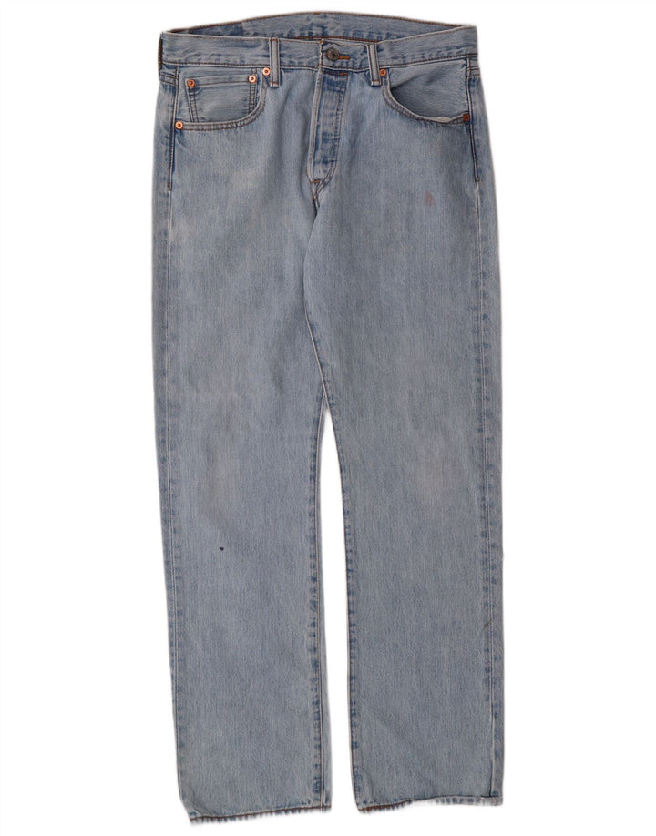 Levi's Masculino 501 Straight Jeans W33 L32 Azul Algodão