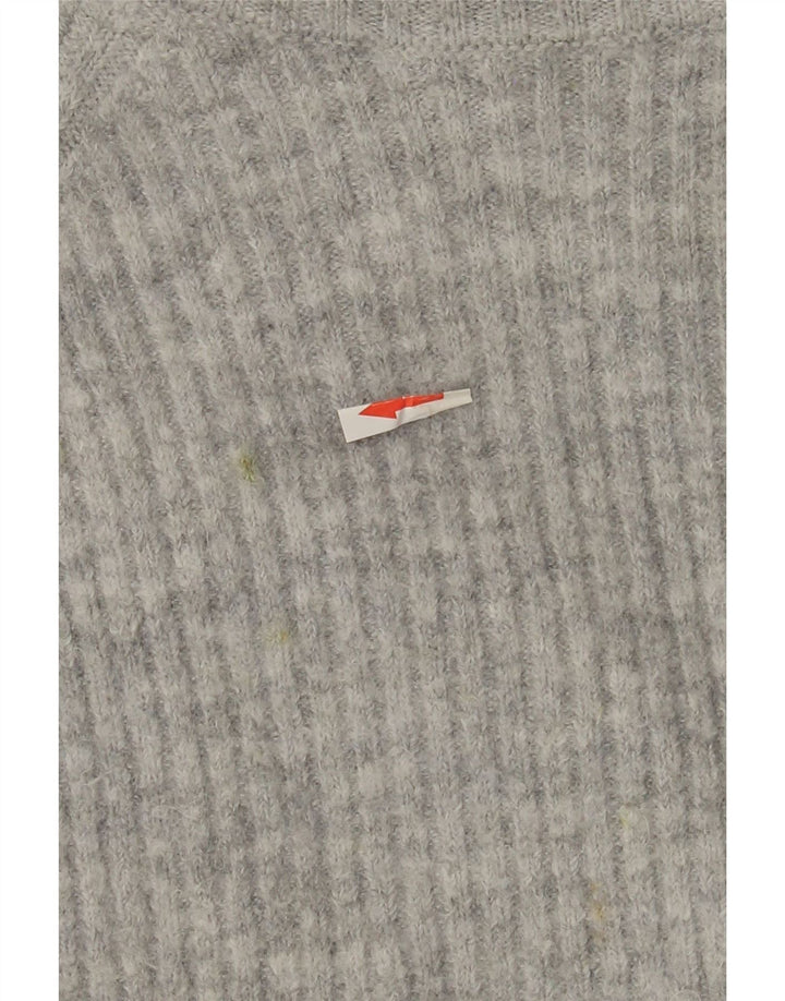 Suéter feminino Marks & Spencer com gola redonda Reino Unido 14 cinza médio acrílico