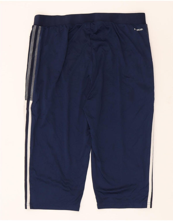 Adidas Mens Aeroready Bermuda Sport Shorts Grande Poliéster Azul Marinho