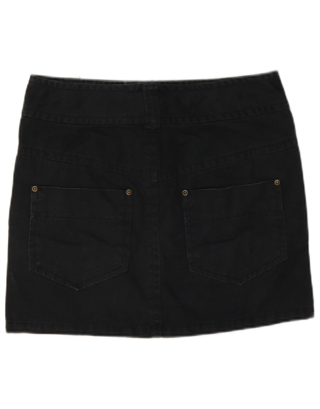 Mini saia cargo feminina Benetton W28 médio azul marinho