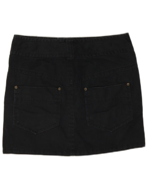 Mini saia cargo feminina Benetton W28 médio azul marinho