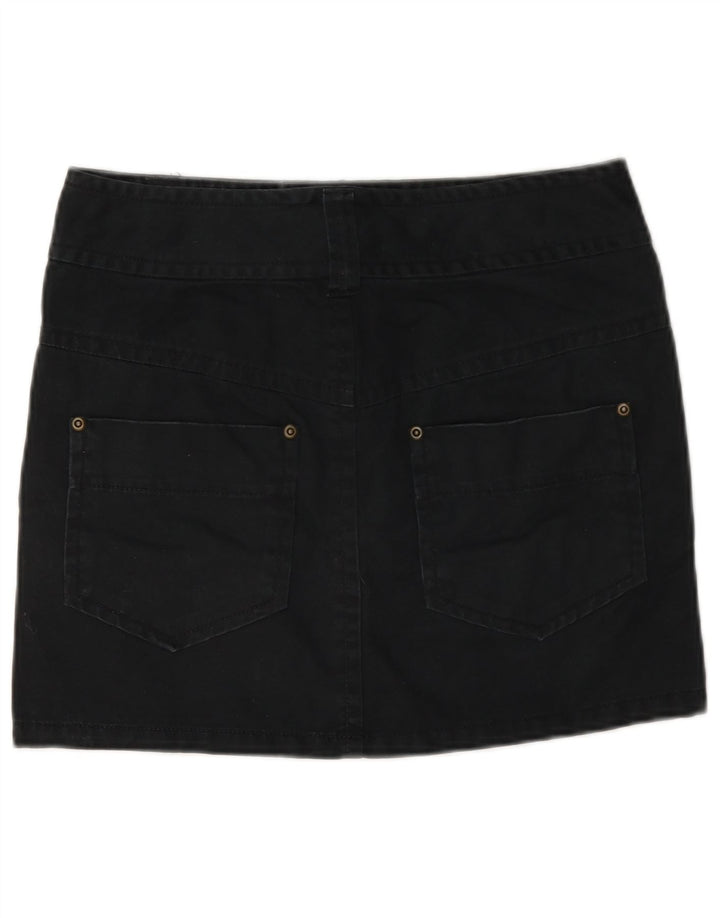 Mini saia cargo feminina Benetton W28 médio azul marinho