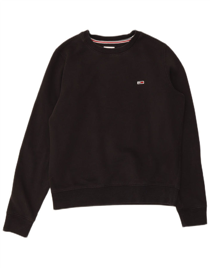 Suéter oversized feminino TOMMY HILFIGER Reino Unido 6 XS algodão preto
