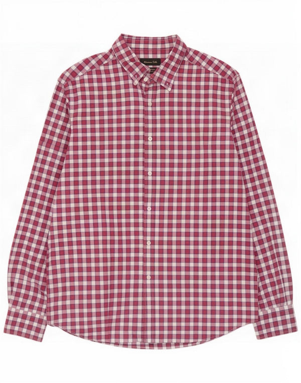 Camisa masculina Massimo Dutti 2XL Gingham rosa