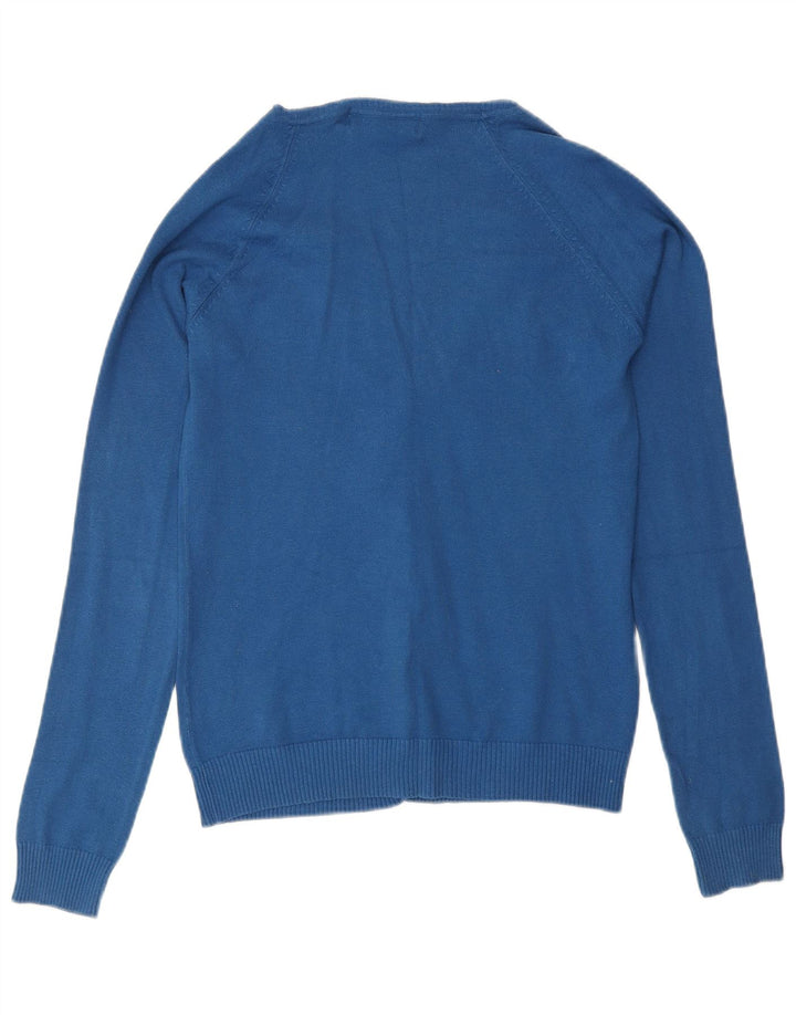 Suéter cardigã feminino Zara Reino Unido 14 grande azul