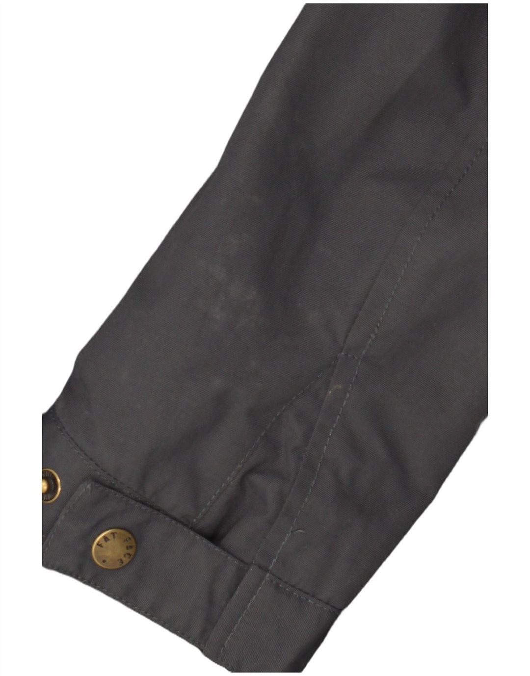 Jaqueta corta-vento com capuz feminino Fat Face UK 12 nylon cinza médio