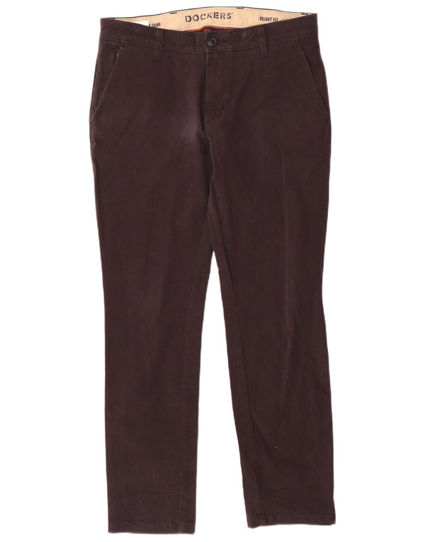 Calças masculinas Dickies Skinny Chino W32 L30 algodão preto