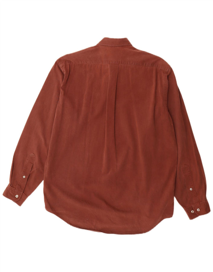 Camisa masculina Marlboro Classics grande algodão marrom