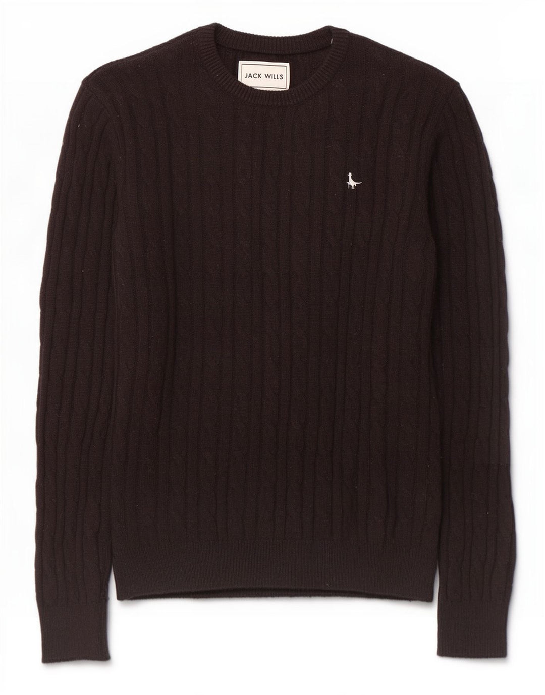 Suéter masculino Jack Wills com gola canoa médio preto nylon