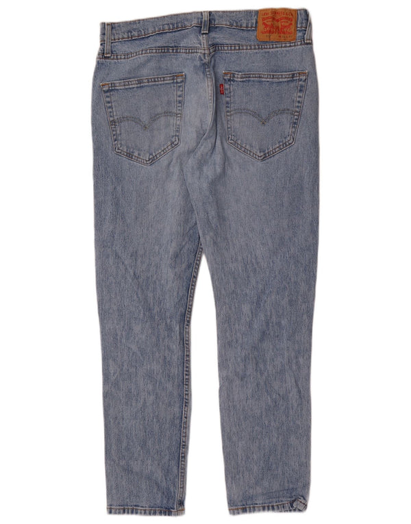 Levi's Masculino 512 Distressed Slim Tapered Jeans W33 L30 Azul Algodão