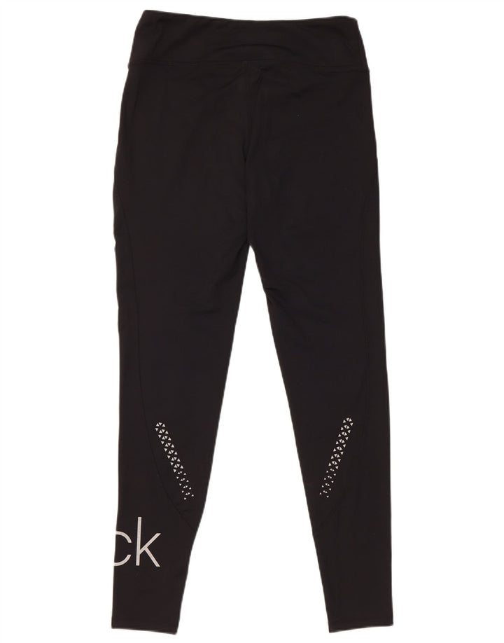 Leggings femininos Calvin Klein Golf Graphic UK 10 pequeno poliéster preto