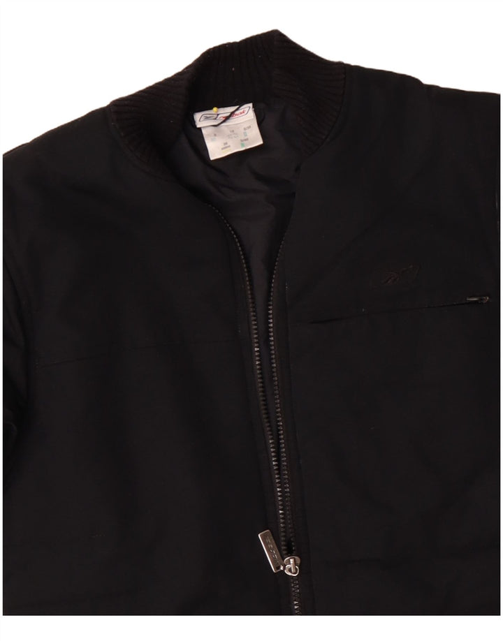 Casaco Reebok Feminino Oversized Acolchoado UK 10 Pequeno Preto