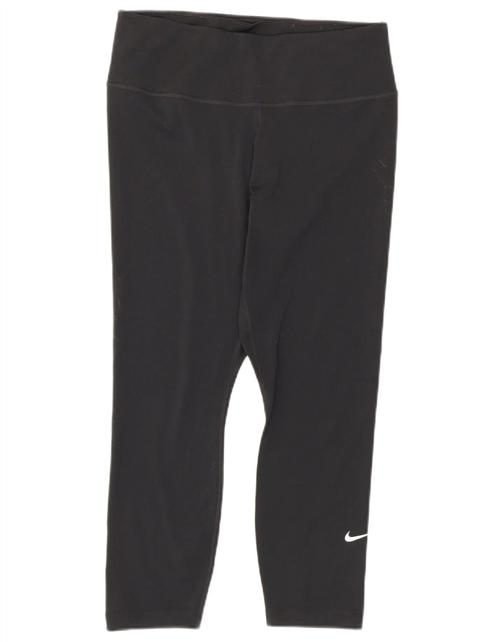 Leggings Nike Dri Fit Capri UK 12 Médio Preto Poliéster