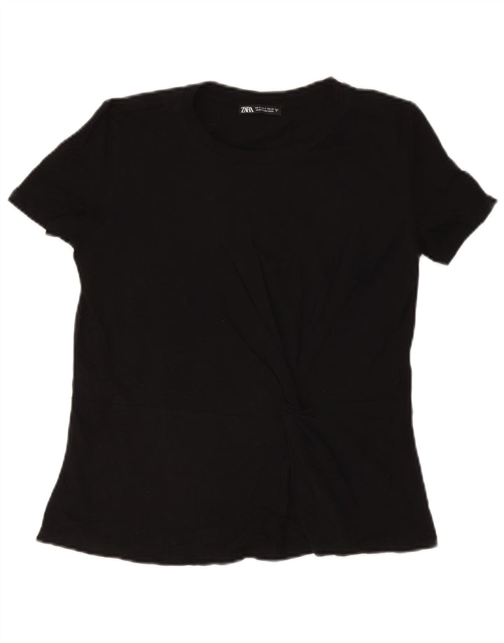 Camiseta feminina grande Zara UK 10 pequena preta