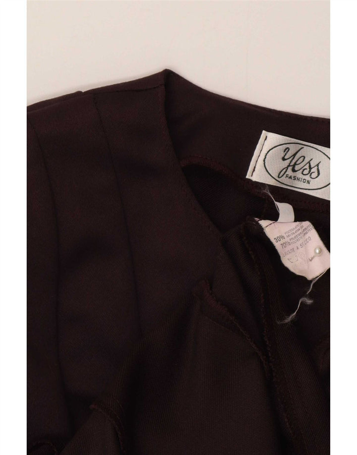 Vestido feminino vintage manga comprida linha A IT 32 2XS marrom poliéster